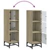 vidaXL Ντουλάπι Sonoma Δρυς 35 x 37 x 120 εκ. με Γυάλινες Πόρτες