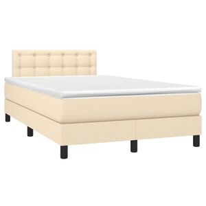 vidaXL &Kappa;&rho;&epsilon;&beta;ά&tau;&iota; Boxspring &mu;&epsilon; &Sigma;&tau;&rho;ώ&mu;&alpha; &Kappa;&rho;&epsilon;&mu; 120x190 &epsilon;&kappa;. &Upsilon;&phi;&alpha;&sigma;&mu;ά&tau;&iota;&nu;&omicron;
