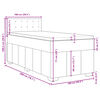 vidaXL Κρεβάτι Boxspring με Στρώμα Μπλε 100 x 200 εκ. Υφασμάτινο