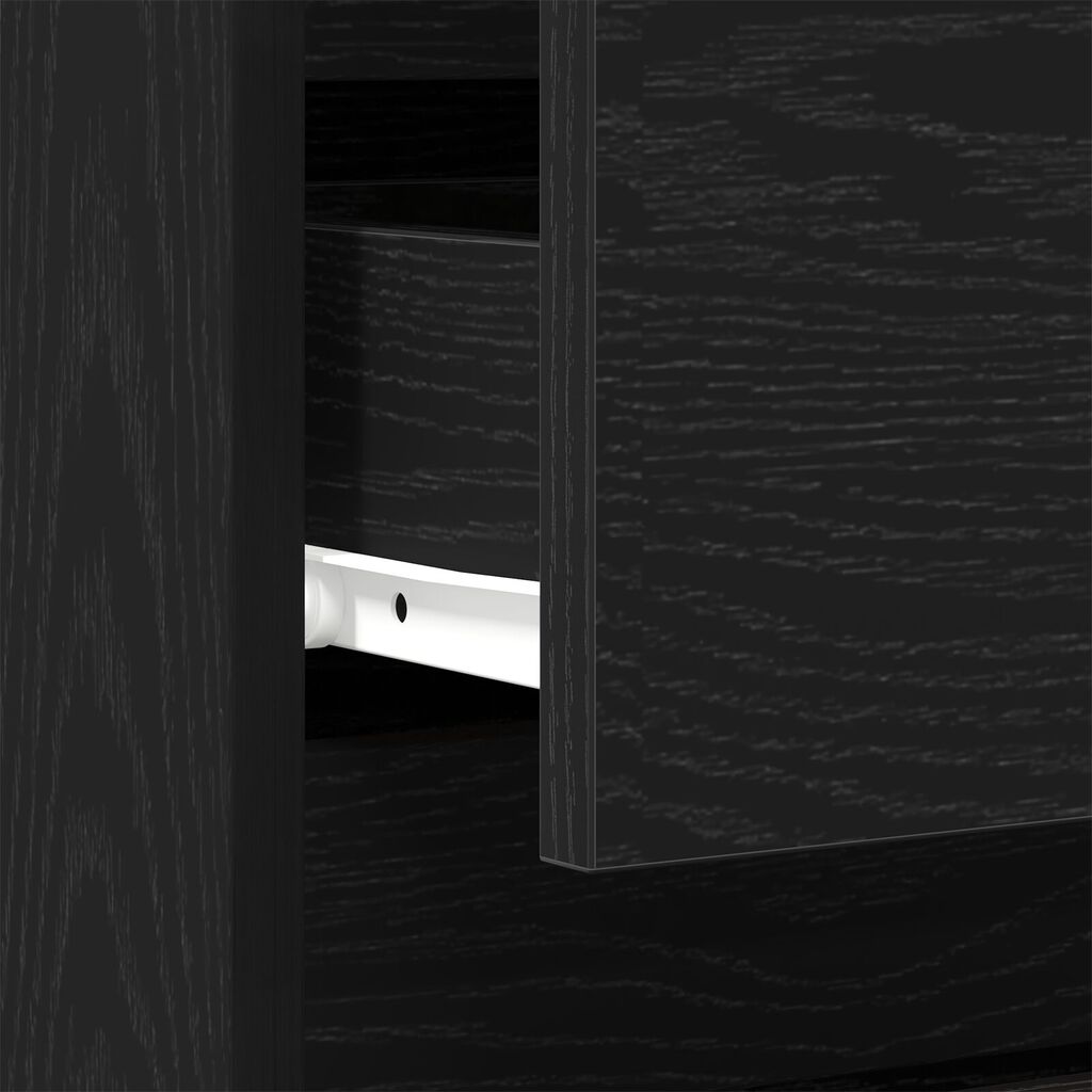 vidaXL Κομοδίνα 2 τεμάχια Μαύρη Δρυς 40x35x50 εκ Επεξεργασμένο Ξύλο