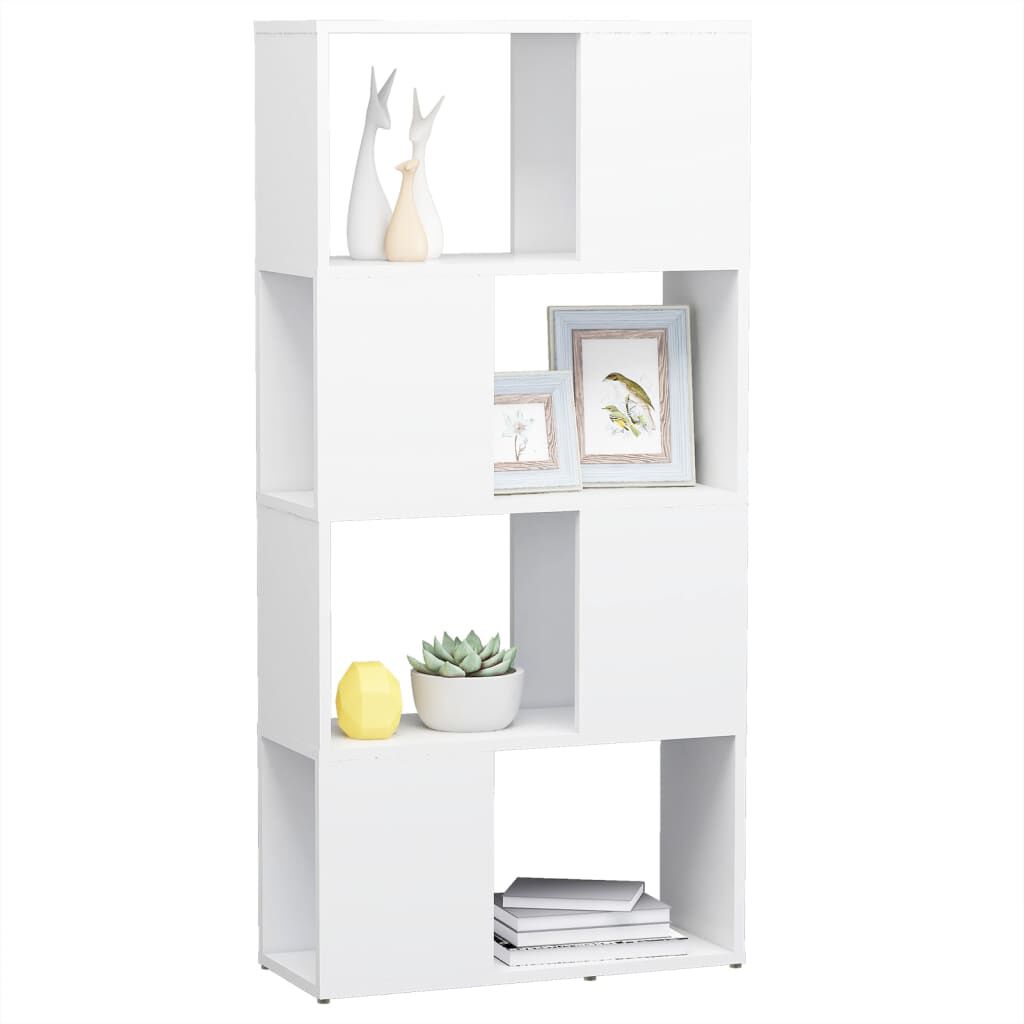 vidaXL Βιβλιοθήκη/Διαχωριστικό Χώρου Λευκό 60x24x124,5 εκ. Μοριοσανίδα