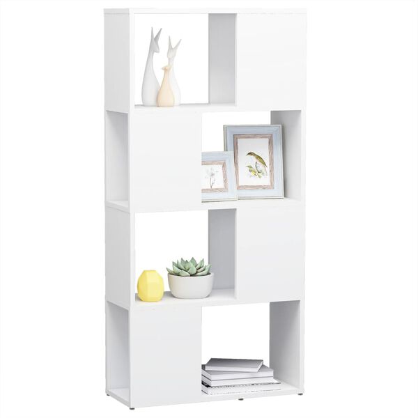 vidaXL Βιβλιοθήκη/Διαχωριστικό Χώρου Λευκό 60x24x124,5 εκ. Μοριοσανίδα