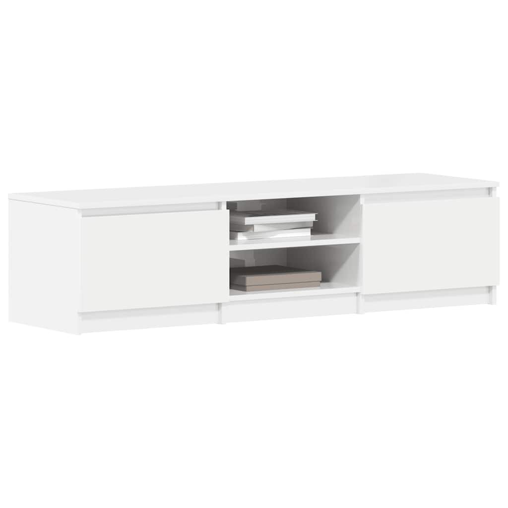 vidaXL Έπιπλο Τηλεόρασης Γυαλιστερό Λευκό 140x40x35,5 εκ. Επεξ. Ξύλο