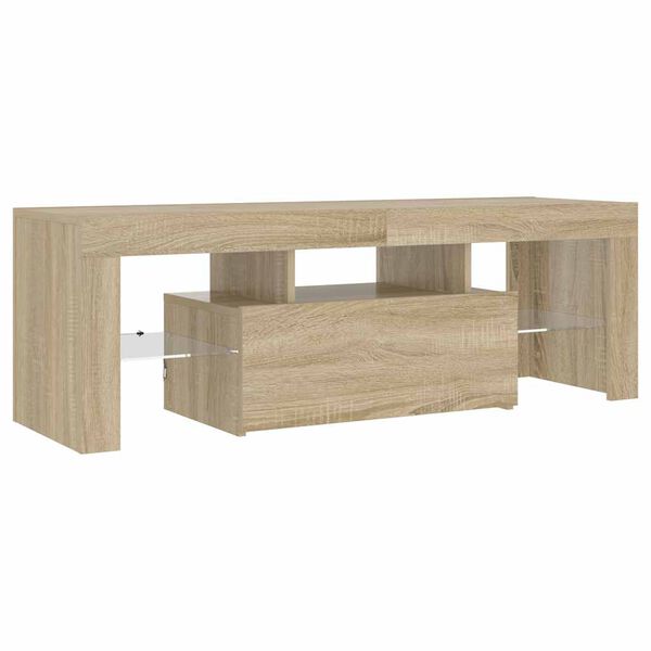 vidaXL Έπιπλο Τηλεόρασης με LED Sonoma Δρυς 120x35x40 εκ.