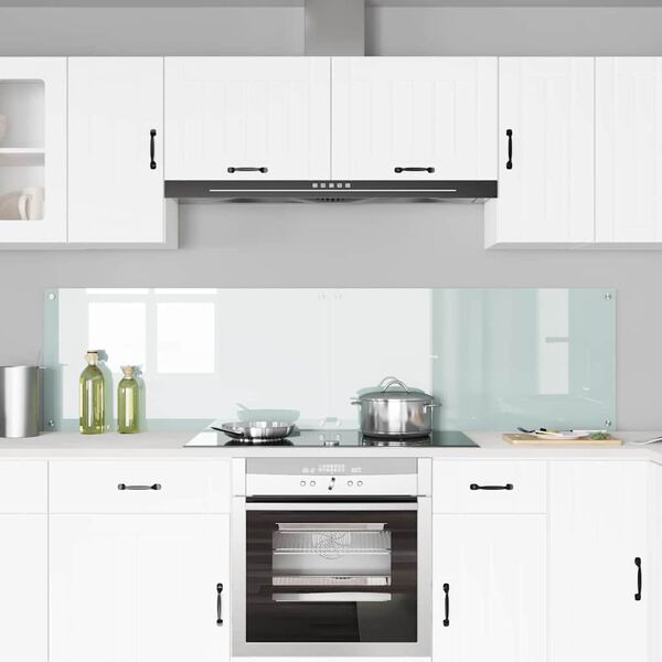 vidaXL Πίσω Πάνελ Κουζίνας Λευκό 100 x 50 cm σκληρυμένο γυαλί