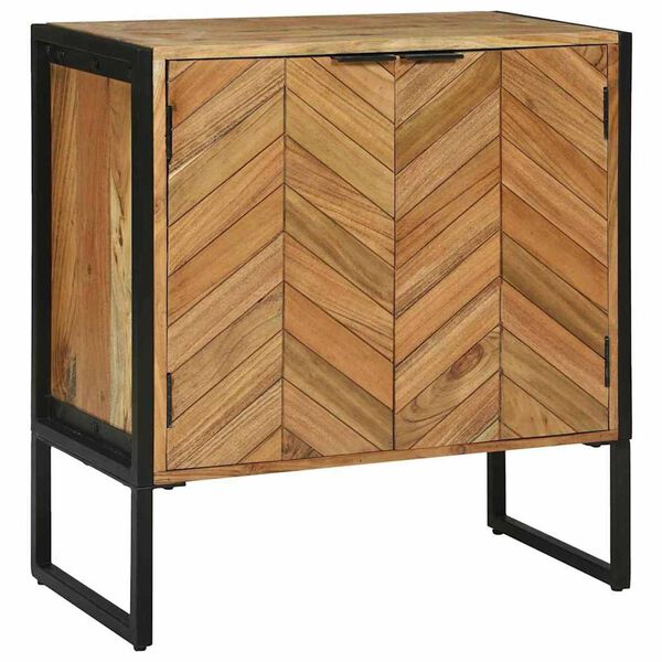 vidaXL Πλαϊνό Γραφείο Καφέ 70 x 35 x 75 εκ Μασίφ ξύλο ακακίας