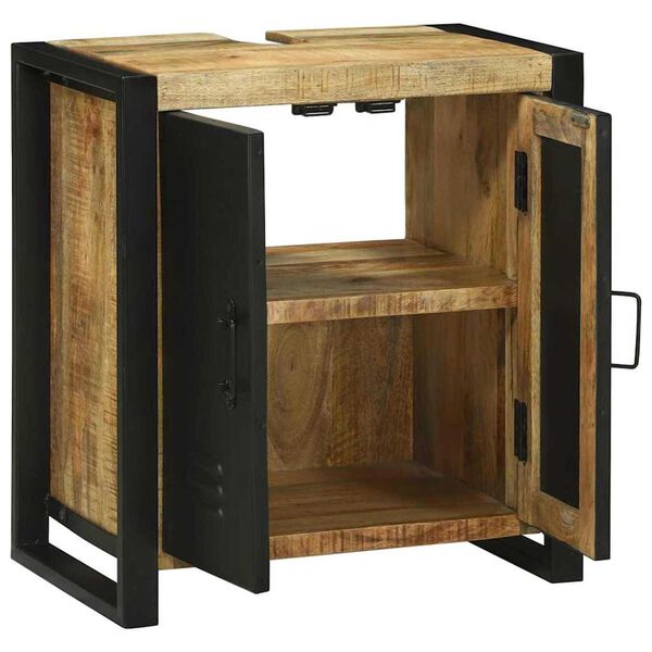 vidaXL Ντουλάπα Νιπτήρα Καφέ 55 x 35 x 60 εκ. Μασίφ ξύλο μάνγκο