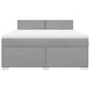 vidaXL Κρεβάτι Boxspring με Στρώμα Ανοιχτό Γκρι 180x200 εκ. Υφασμάτινο