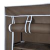 Υφασμάτινη παπουτσοθήκη με κάλυμμα 57 x 29 x 162 cm Καφέ