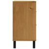 vidaXL Μπουφές FLAM 80x40x80 εκ. από Μασίφ Ξύλο Πεύκο με Γυάλινη Πόρτα