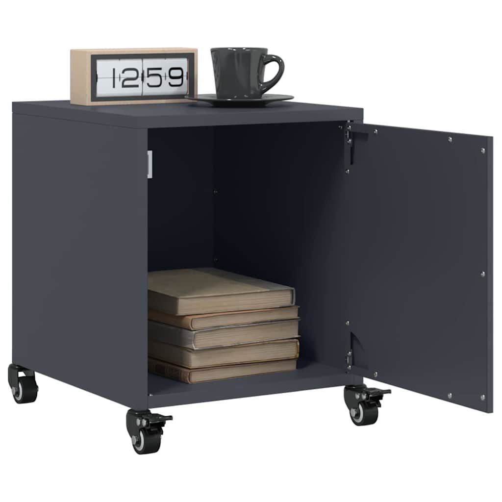 vidaXL Κομοδίνο Ανθρακί 36 x 39 x 43,5 εκ. από Χάλυβα