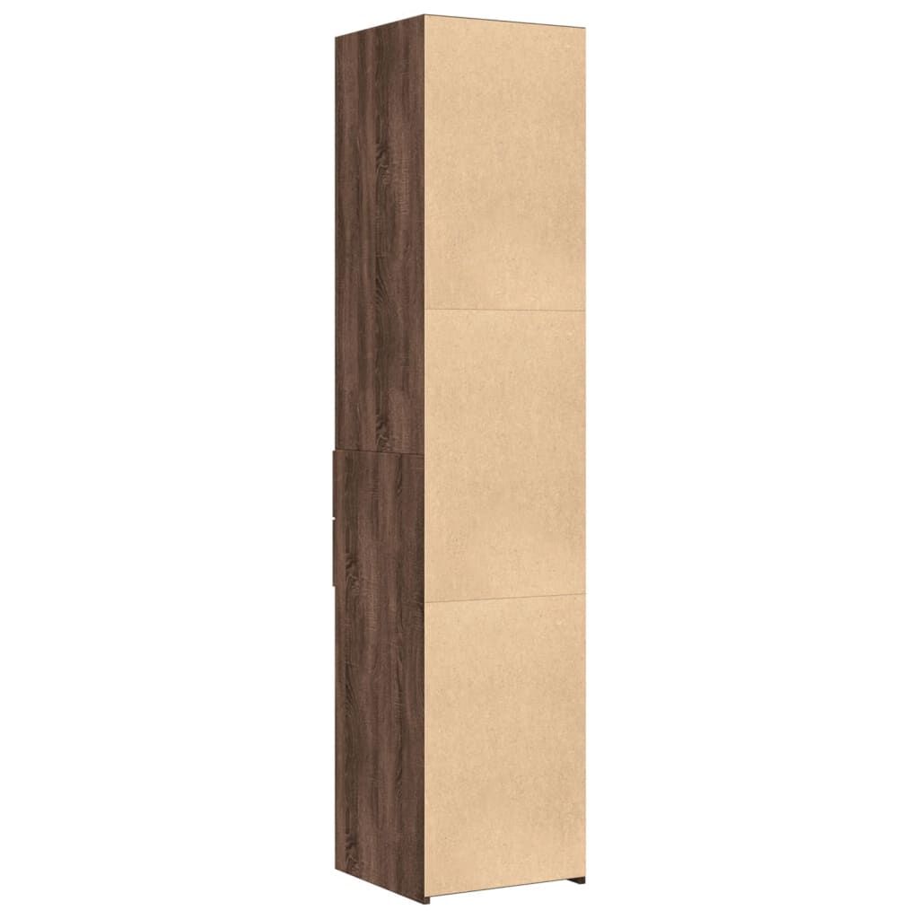 vidaXL Ντουλάπι Καφέ Δρυς 40x42,5x185 εκ. από Επεξεργασμένο Ξύλο