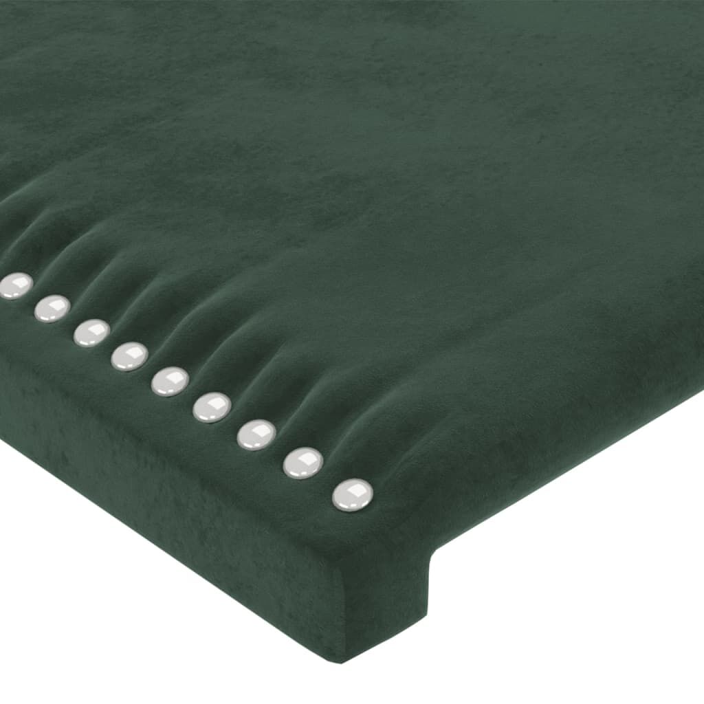 vidaXL Κεφαλάρι Κρεβατιού Σκούρο Πράσινο 100x5x78/88 εκ. Βελούδινο