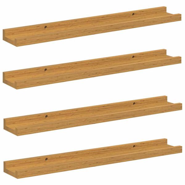 vidaXL &Rho;ά&phi;&iota; &Tau;&omicron;ί&chi;&omicron;&upsilon; &mu;&epsilon; &rho;ά&phi;&iota; 4 pcs &Mu;&pi;&epsilon;&zeta; 60 x 9 x 3 cm &Epsilon;&pi;&epsilon;&xi;&epsilon;&rho;&gamma;&alpha;&sigma;&mu;έ&nu;&omicron; &xi;ύ&lambda;&omicron;
