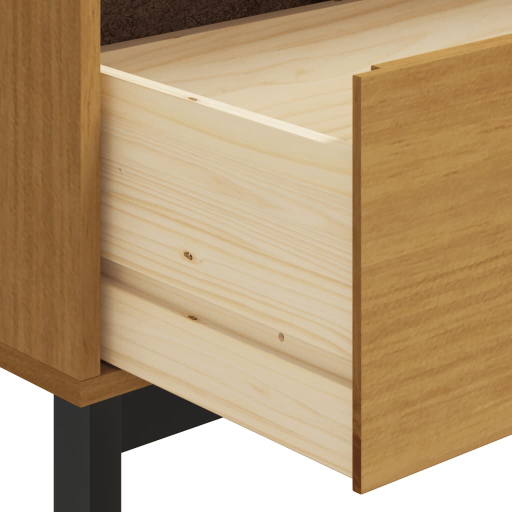 vidaXL Ντουλάπι FLAM 80x40x80εκ. από Μασίφ Ξύλο Πεύκο με Γυάλινη Πόρτα