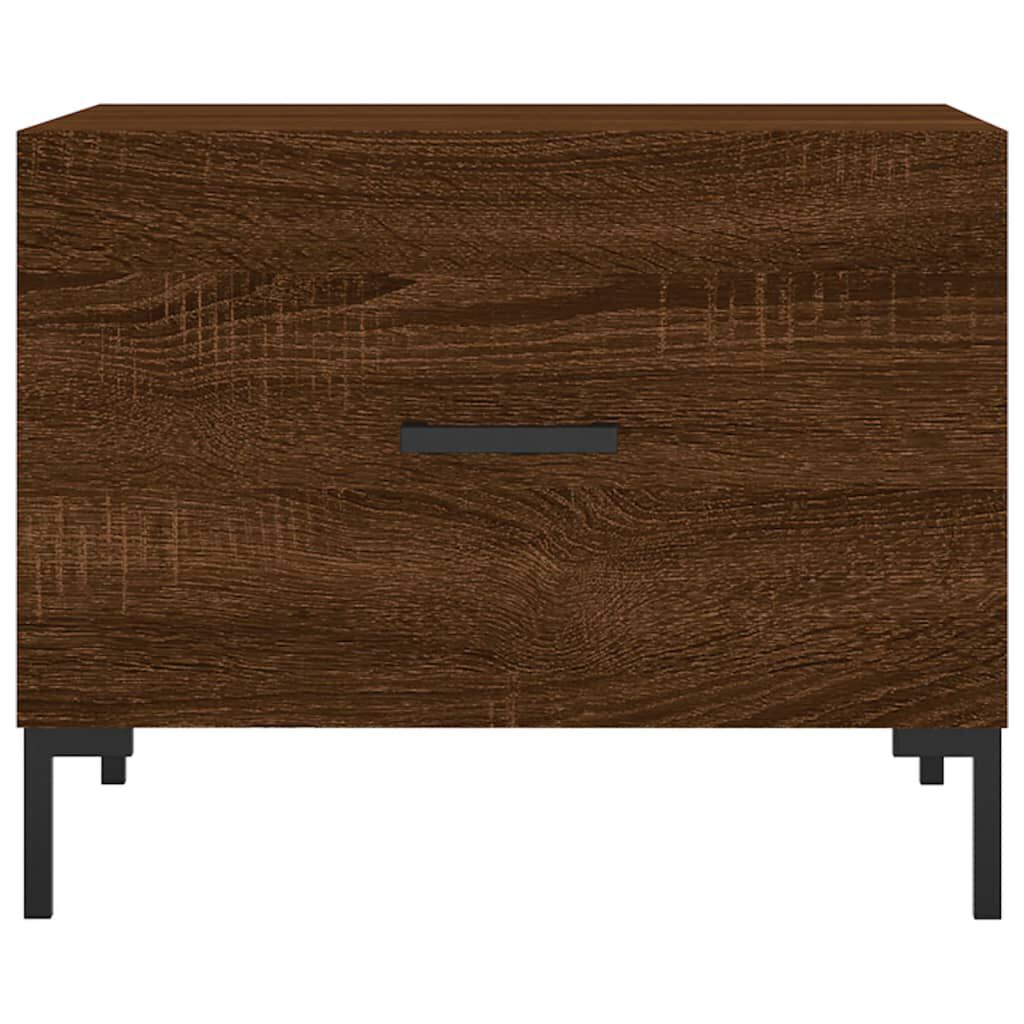 vidaXL Τραπεζάκι Σαλονιού Καφέ Δρυς 50x50x40 εκ. Επεξεργασμένο Ξύλο
