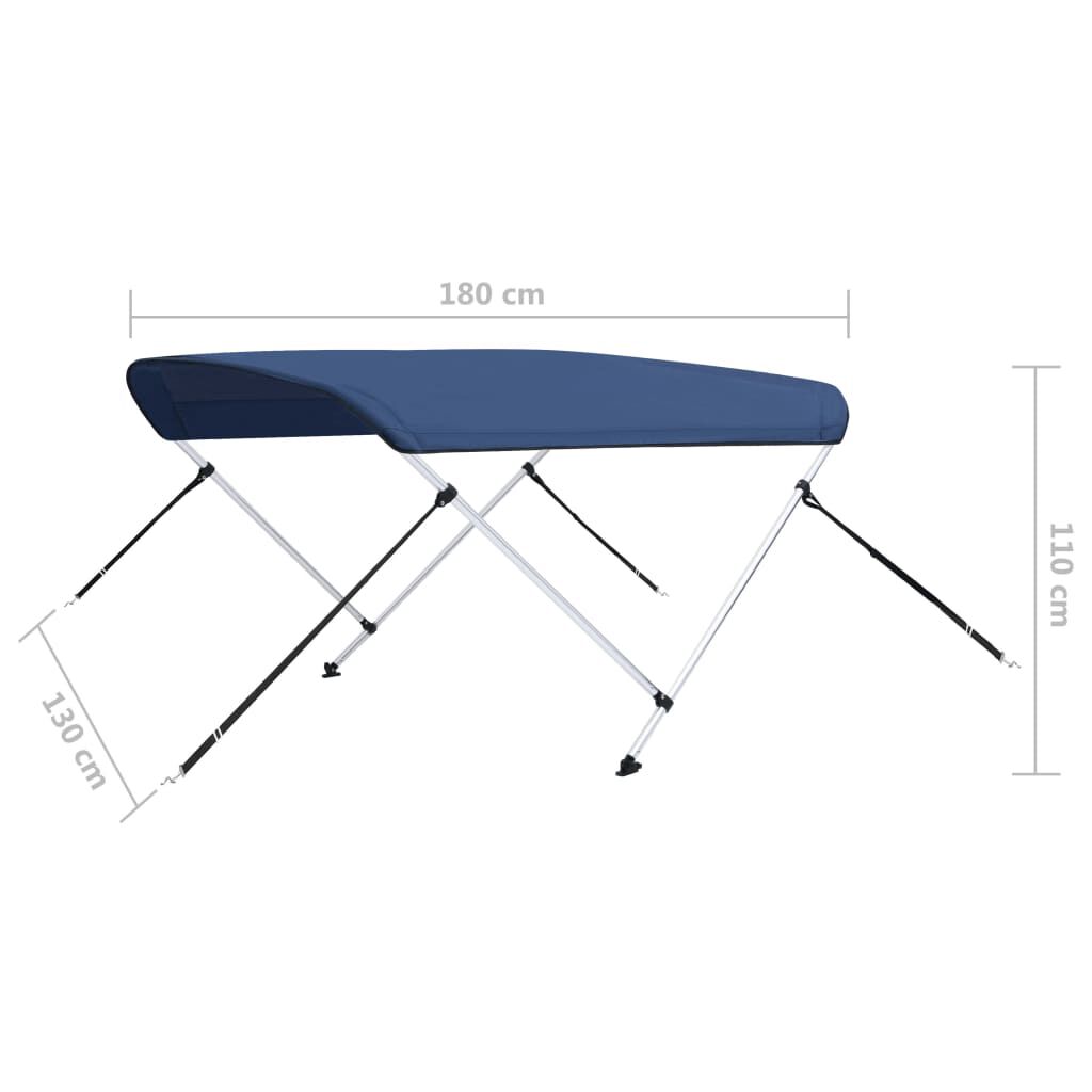 vidaXL Τέντα Σκάφους με 2 Αψίδες Μπλε Ναυτικό 180x130x110 εκ.