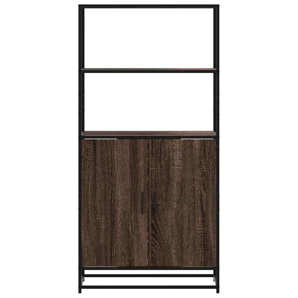 vidaXL Highboard καφέ δρυς Κατασκευασμένο ξύλο και μέταλλο