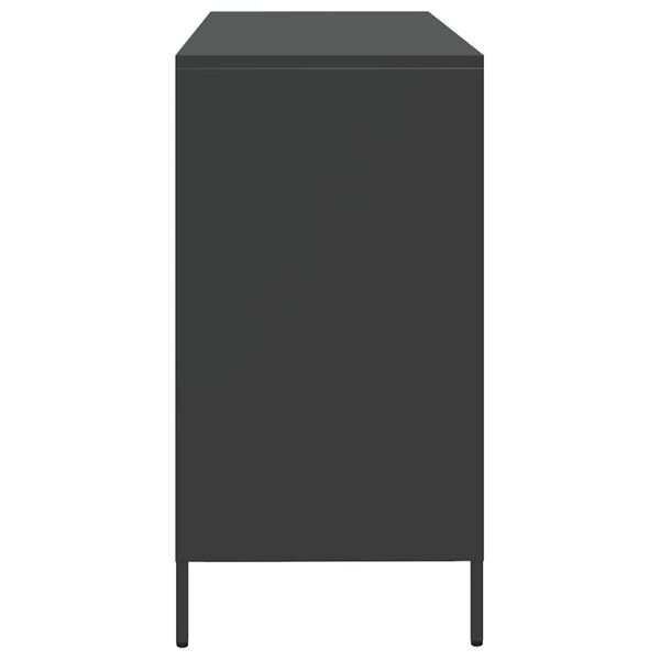 vidaXL Ντουλάπι Μαύρο 135x39x73,5 εκ. από Χάλυβα Ψυχρής Έλασης