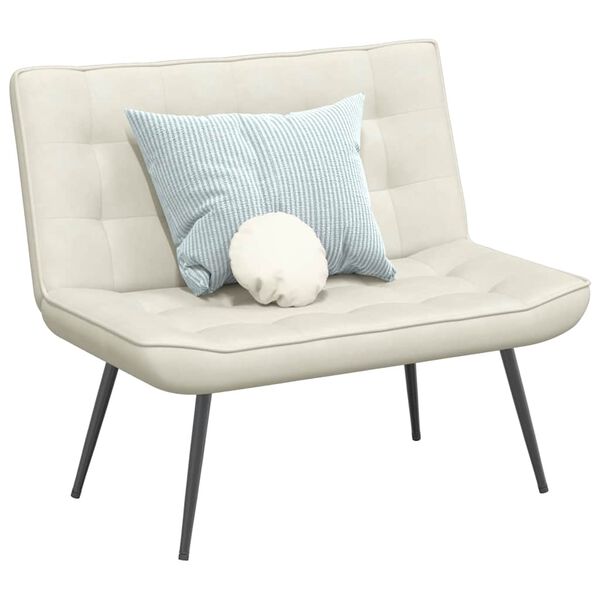 vidaXL Πάγκος Κρεμ 110x74x84 εκ. Βελούδινος