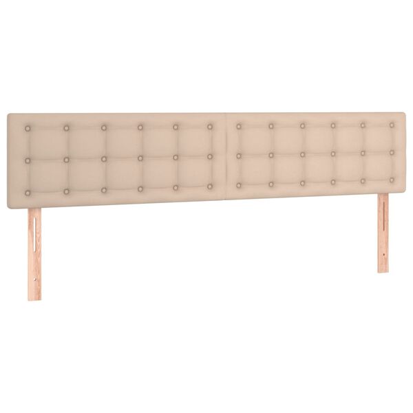 vidaXL Κεφαλάρια Κρεβατιού 2 τεμ. Καπουτσίνο 90x5x78/88 εκ. Συνθ.Δέρμα
