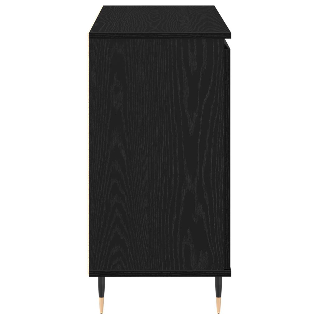 vidaXL Σύνθετο με Πόρτες & Συρτάρια Μαύρο Δρυς 101,5x35x70 εκ.
