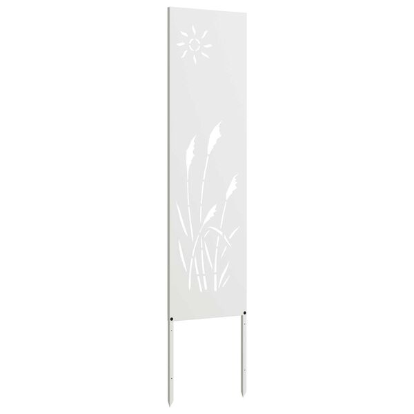 vidaXL Διακοσμητική Πλάκα Κήπου Άλλο Λευκό 32 x 140 εκ