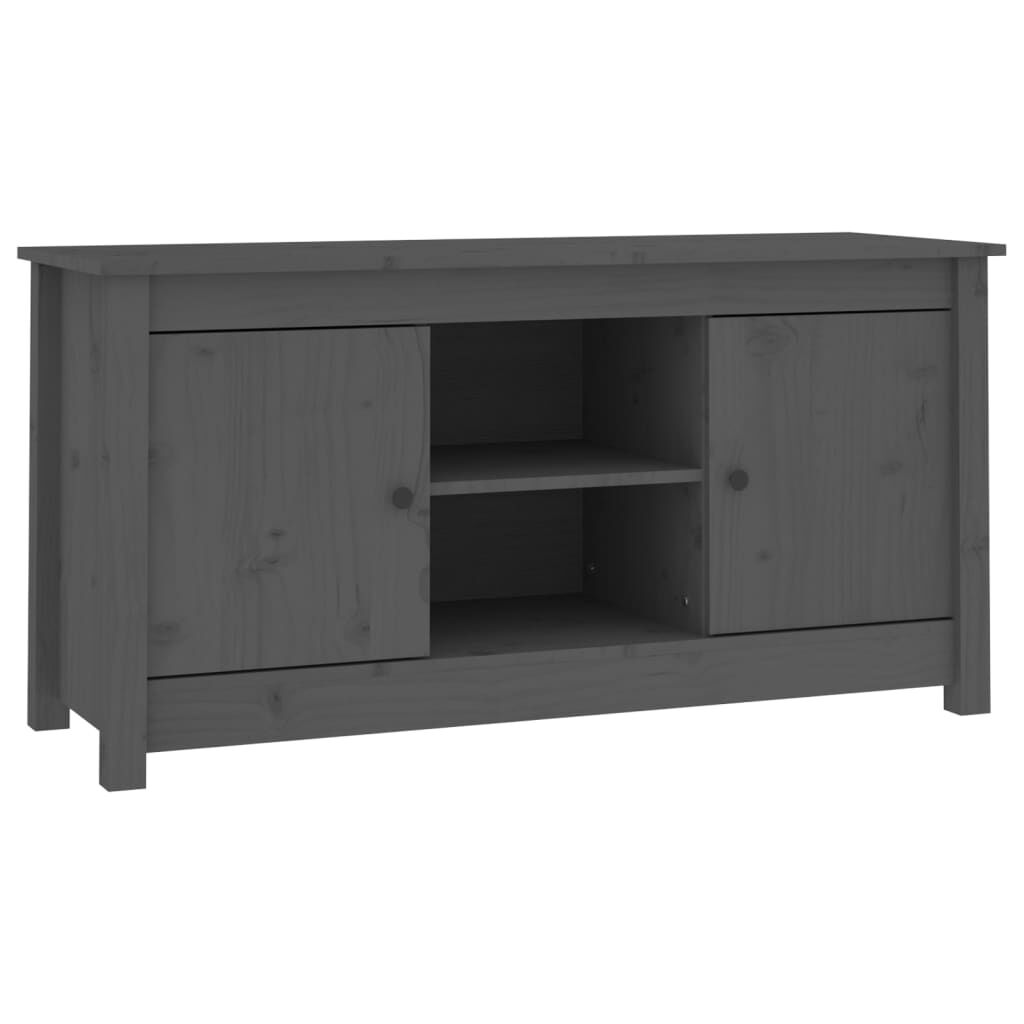 vidaXL Έπιπλο Τηλεόρασης Γκρι 103x36,5x52 εκ. από Μασίφ Ξύλο Πεύκου