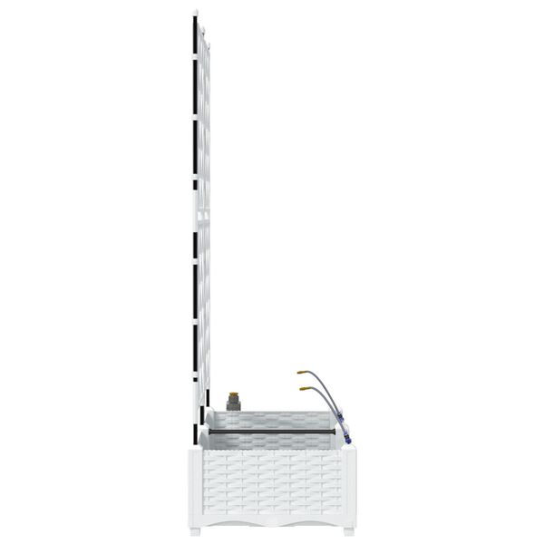 vidaXL Ζαρντινιέρες κήπου Καφασωτό Λευκό 80 x 40 x 126 cm Πλαστικό