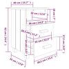 vidaXL Κομοδίνο HAMAR 2 Τεμ. Αν. Γκρι 40x35x62 εκ. Μασίφ Ξύλο Πεύκου