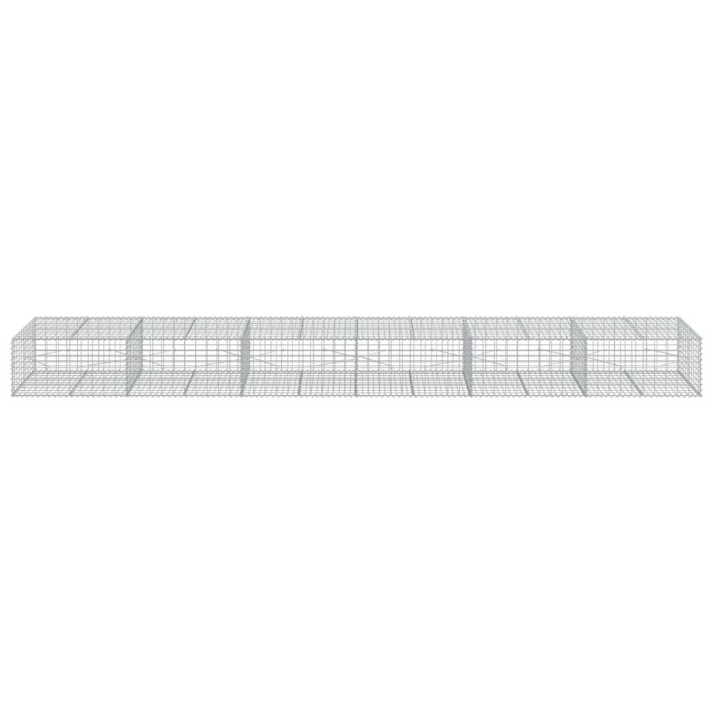 vidaXL Συρματοκιβώτιο με Κάλυμμα 600x100x50εκ. από Γαλβανισμένο Χάλυβα