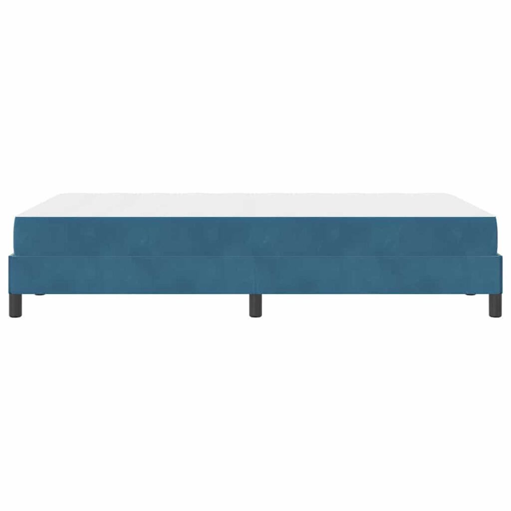 vidaXL Κρεβάτι box spring με στρώμα Σκούρο Μπλε 120 x 190 cm Βελούδο