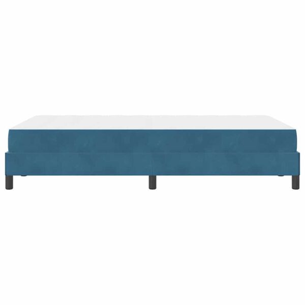 vidaXL Κρεβάτι box spring με στρώμα Σκούρο Μπλε 120 x 190 cm Βελούδο