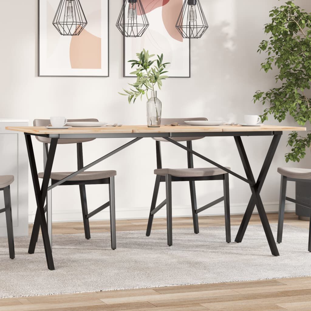 vidaXL Πόδια Τραπεζαρίας σε Σχήμα «X» 120x60x73 εκ. Ατσάλι