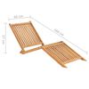 vidaXL Ξαπλώστρα από Μασίφ Ξύλο Teak