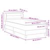 vidaXL Κρεβάτι με Ελατήρια και Στρώμα Κρεμ 90x200 εκ Υφασμα με στρώμα
