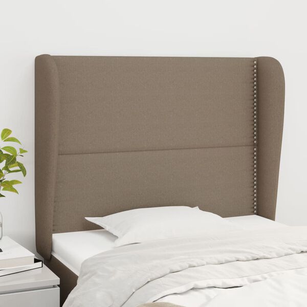 vidaXL Κεφαλάρι με Πτερύγια Taupe 103x23x118/128 εκ. Υφασμάτινο