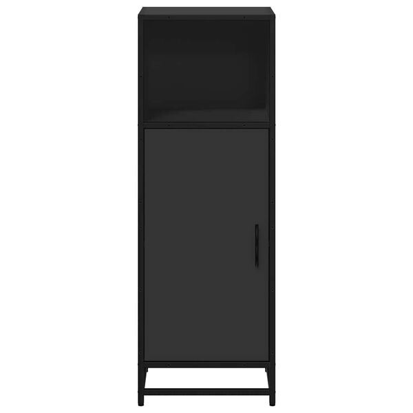 vidaXL Ντουλάπι μπάνιου Μαύρο 35x37,5x100 cm Ξύλινη κατασκευή