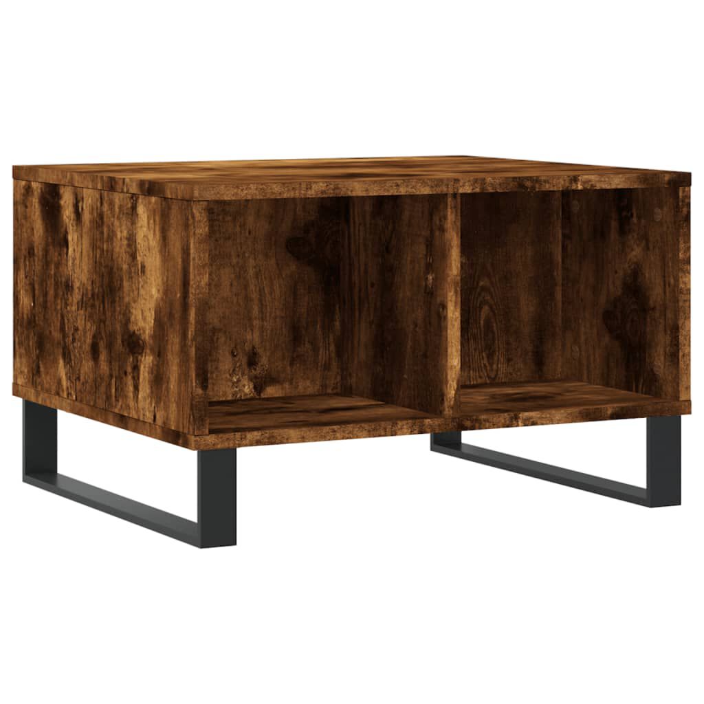 vidaXL Τραπεζάκι Σαλονιού Καπνιστή Δρυς 60x50x36,5εκ. Επεξεργασμ. Ξύλο