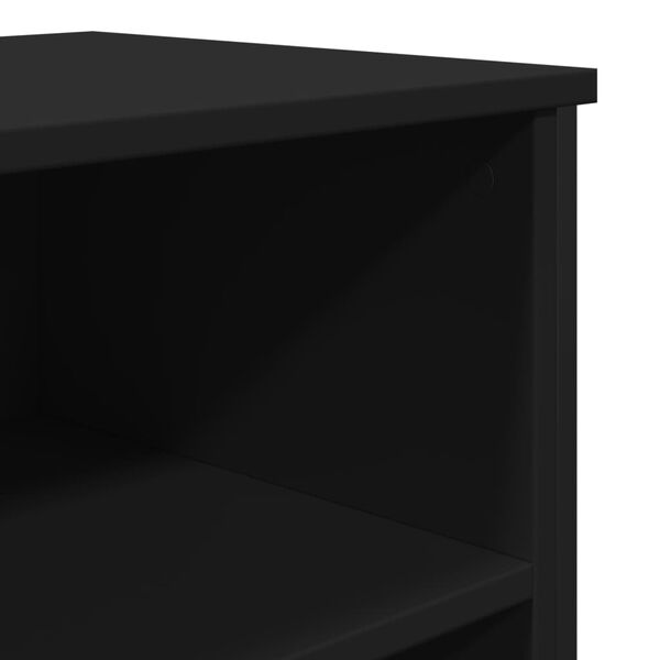 vidaXL Συρταριέρα Μαύρη 91x35,5x74,5 εκ. από Επεξεργασμένο Ξύλο