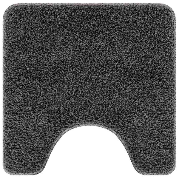 vidaXL Πατάκι μπάνιου 2 pcs Σκούρο γκρι 50 x 50 cm Πολυπροπυλένιο
