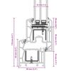 vidaXL Παράθυρο Υπογείου "RISOR" 60x80 εκ. Ανακλινόμενο & Περιστρεφόμενο DIN Αριστερό Ανθρακί