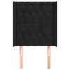 vidaXL Κεφαλάρι με Πτερύγια Μαύρο 83x16x118/128 εκ. Βελούδινο