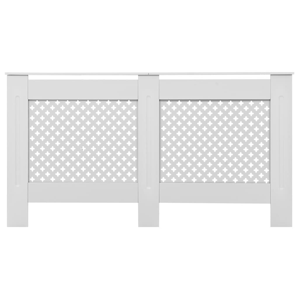 vidaXL Κάλυμμα Καλοριφέρ Λευκό 152 x 19 x 81,5 εκ. από MDF