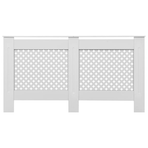vidaXL Κάλυμμα Καλοριφέρ Λευκό 152 x 19 x 81,5 εκ. από MDF