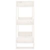 vidaXL Βιβλιοθήκη/Διαχωριστικό Χώρου Λευκό 60x35x91 εκ. Μασίφ Πεύκο