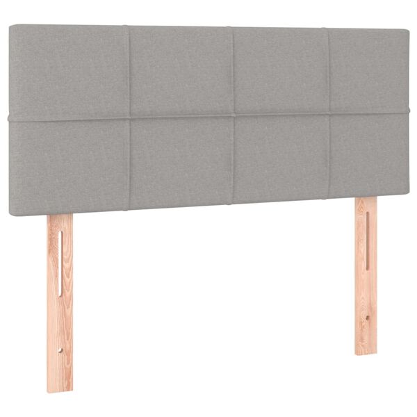 vidaXL Κεφαλάρι Κρεβατιού Ανοιχτό Γκρι 100x5x78/88 εκ. Υφασμάτινο