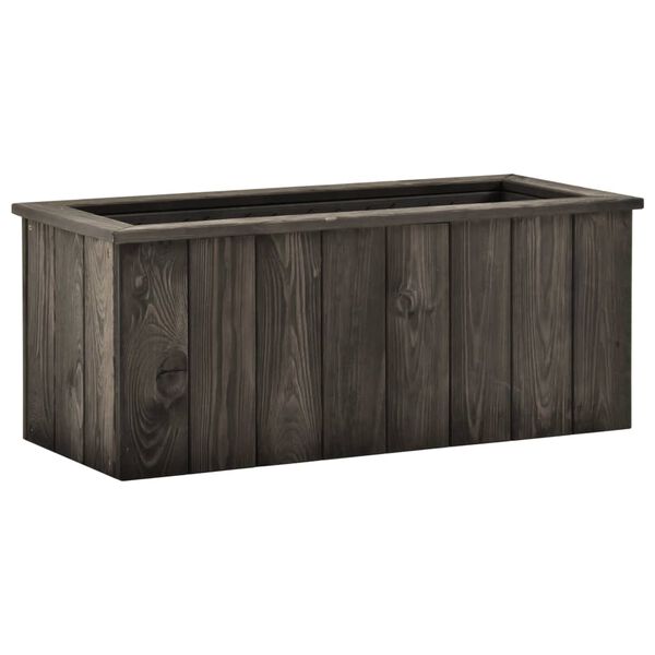 vidaXL Ζαρντινιέρα Υπερυψωμένη Σκ. Γκρι 74x32x30 εκ. Μασίφ Ξύλο Πεύκου