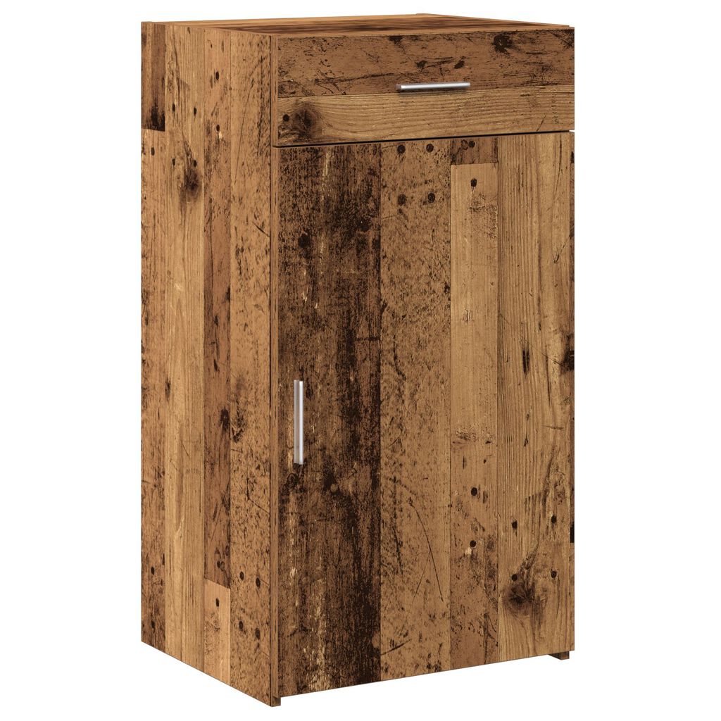 vidaXL Πλαϊνό γραφείο με συρτάρι Παλαιό ξύλο 30 x 42.5 x 93 εκ.