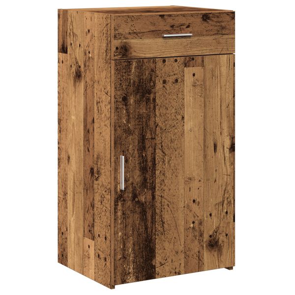 vidaXL Πλαϊνό γραφείο με συρτάρι Παλαιό ξύλο 30 x 42.5 x 93 εκ.